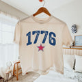Distressed 1776 American Flag Star Boxy Tee, Red White Blue T Shirt, Patriotic Tshirt, Fourth Of July Top