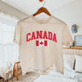 Canada Flag T-Shirt, Retro Canada Top, Vintage Streetwear Canadian Tee, Relaxed Fit Women's Boxy Tee