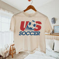 USA Soccer Retro Top, USA Soccer World Vintage boxy Tee, United States Football Soccer Fan Gift, US Soccer Top