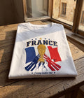 Embroidered France World Cup T-Shirt, France Soccer Fan Tee, Vintage Football T-Shirt