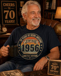 Vintage 1956 t-shirt,  retro graphic, 70 years of awesome