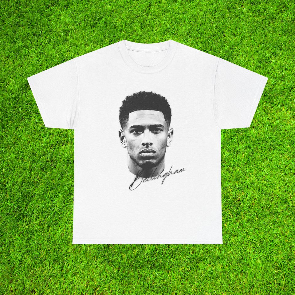 Jude Bellingham T-Shirt Real Madrid England Soccer Fan Gift Belligol Football Legend Tee Streetwear Clothing Dortmund Merch White Art Shirt
