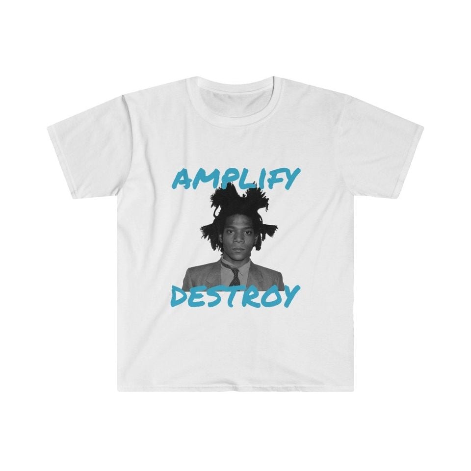 Bsq Graphic Tee: Amplify Destroy Print, Pop Art T-Shirt