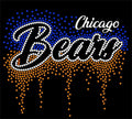 Bears, Football, Rhinestone, Womens, T-shirt,