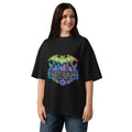 Gotham NY graphic NWSL organic oversized high neck t-shirt