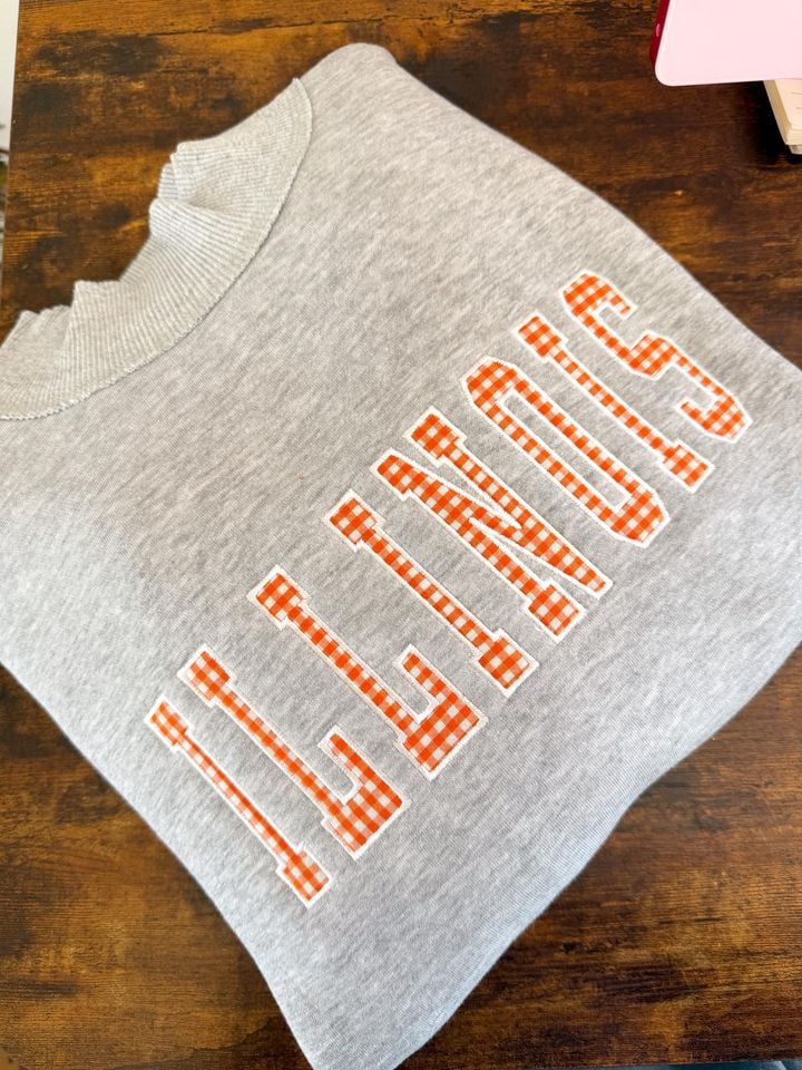 Gingham Illinois Mockneck