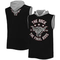 Men's Black The Rock The Final Boss Hooded Tank 3D