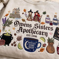 Owens Sisters Apothecary Embroidered Sweatshirt, Cozy Fall Gift Sweater