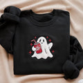 Embroidered Dr Pepper Ghost Halloween Sweatshirt