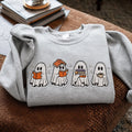 EMBROIDERED Book Ghost Sweatshirt, Cute Reading Ghost Crewneck, Book Lover Halloween Sweatshirt