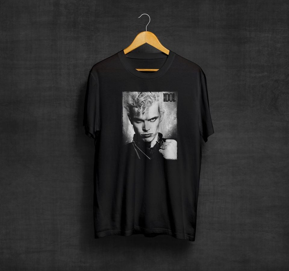 Billy Idol Black T-Shirt | Punk Rock | Rock | New Wave | Band Shirts