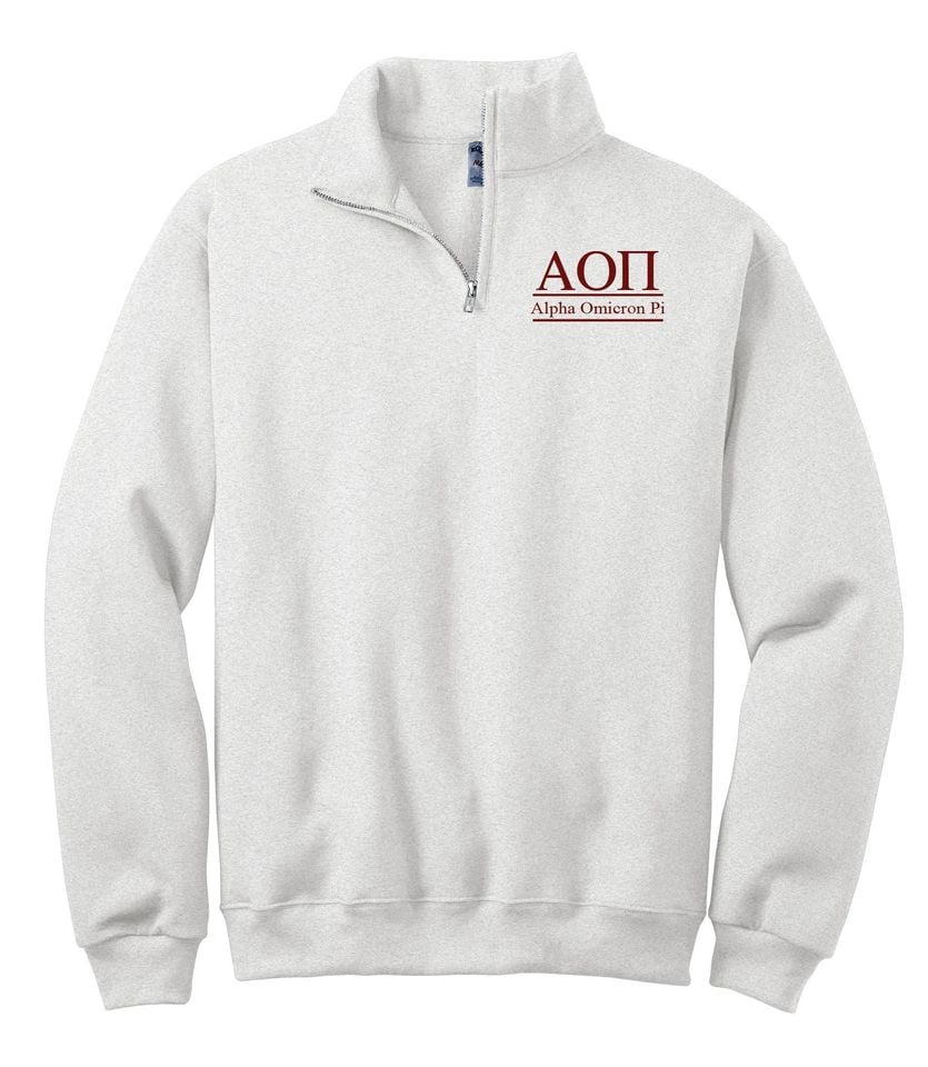 Alpha Omicron Pi Custom Greek Quarter Zip