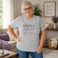 Large Print Silver ARMY Script Tee | BTS-Inspired Fan Shirt