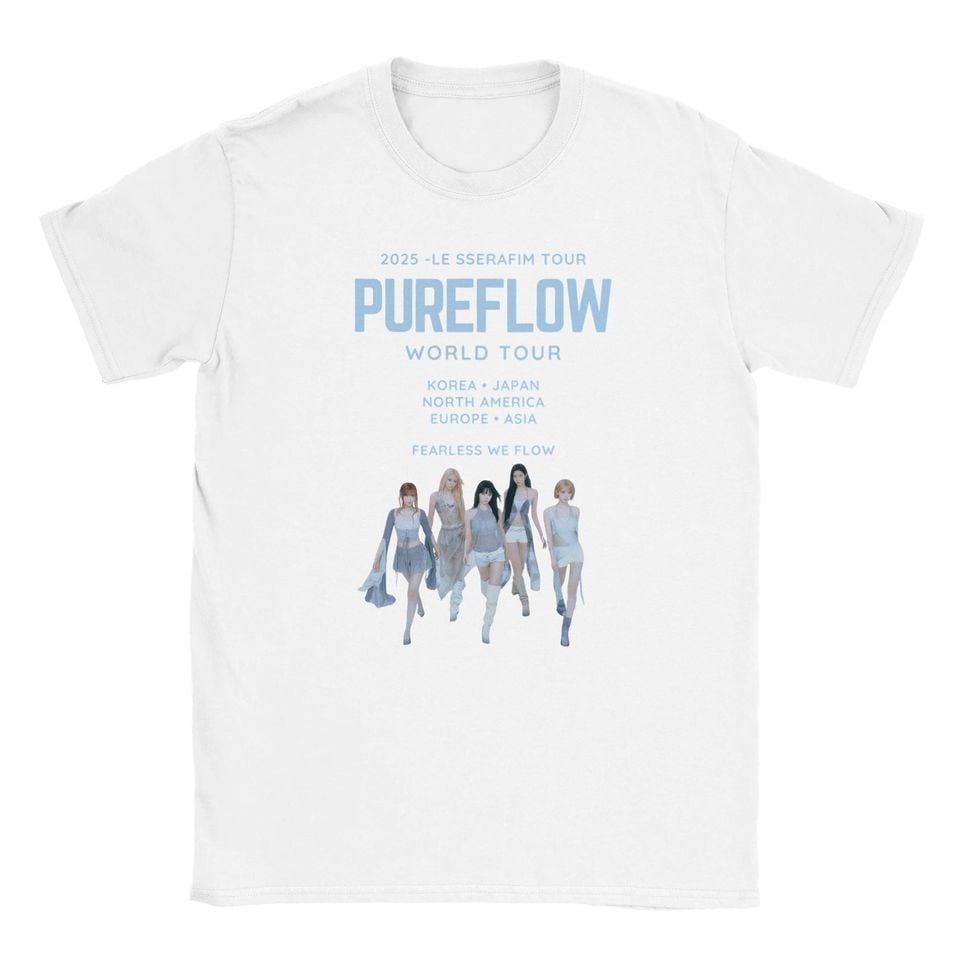 LE SSERAFIM Pureflow World Tour 2026 Shirt | FEARNOT K-Pop Concert Tee