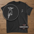 Woodpecker Embroidered Shirt, Animal Gift