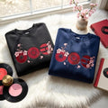 Embroidered Record Arirang Cherry Blossom Sweatshirt  Cotton Polyester Blend Cozy Top
