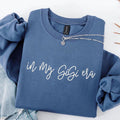 Embroidery 'In My GiGi Era' Embroidered Grandmother Sweatshirt - Custom Nana Gift With Kids Names On Sleeve, Birthday Gift For Grandma