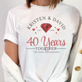 Personalized 40th Anniversary Shirts: 40th Wedding Anniversary Gifts For Parents, Custom 40th Anniversary Shirt, Ruby Anniversary Tee