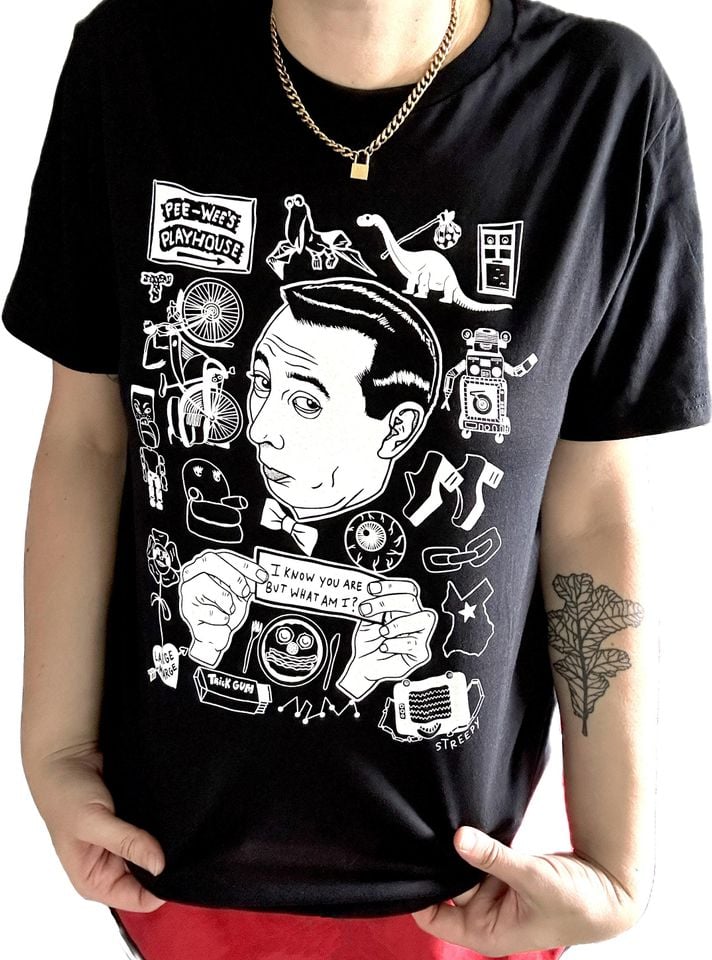 PEE WEE HERMAN (Paul Reubens) (I Know You Are But What Am I?) Custom T-Shirt