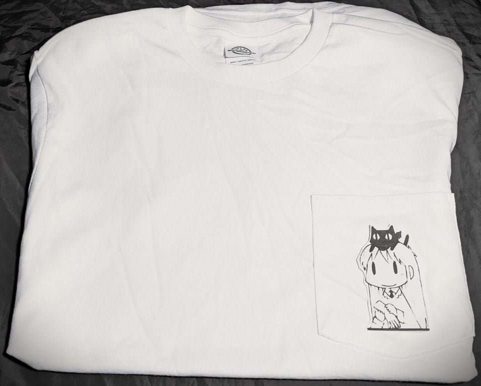 nichijou my ordinary life hakase pocket tee