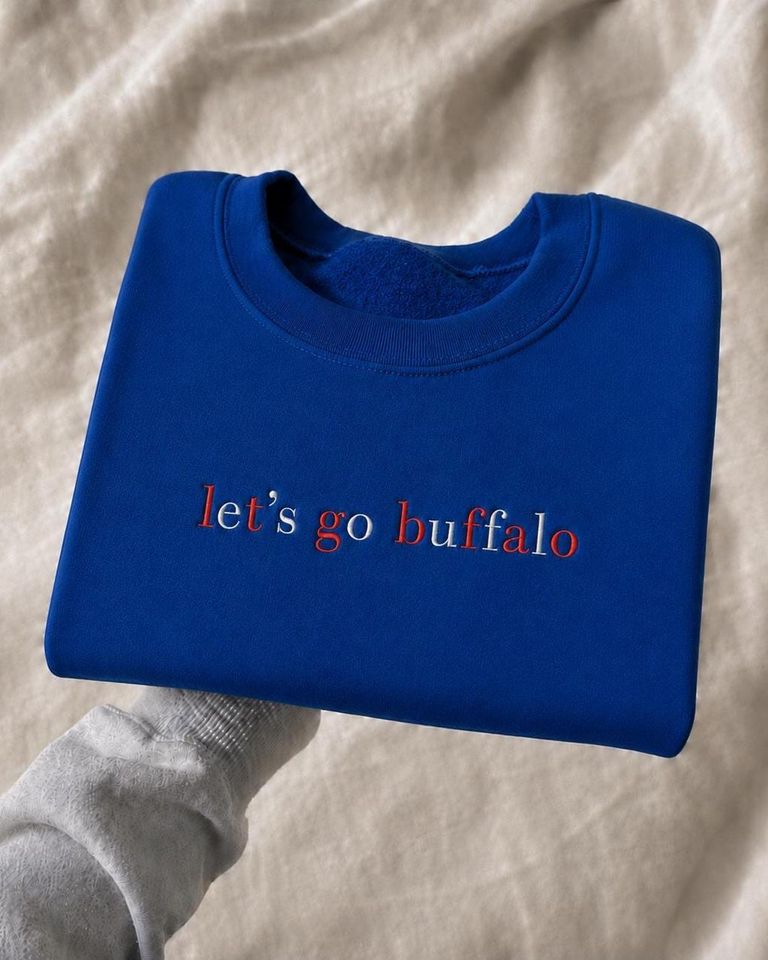 Let's Go Buffalo Embroidered Sweatshirt | Gift for Buffalo Fan | Sporty Shirt
