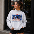 Vintage Buffalo Football Mock Neck Sweatshirt | Retro Game Day Apparel
