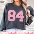 Custom College Sweatshirt COMFORT COLORS Football Mom Gifts Custom Number Sweatshirt Varsity College Grunge Player Number Sweatshirt