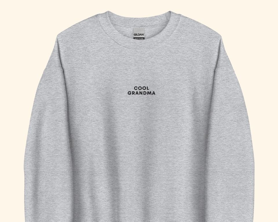 Embroidered Cool Grandma Sweatshirt, Cool Grandma Sweatshirt, New Grandma Crewneck, Cool Grandma, Grandma Gift, New Grandma Gift