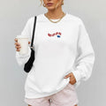 Hey-Ey-Ey-Ey Buffalo Embroidered Sweatshirt – Red & Blue Football Fan Gear