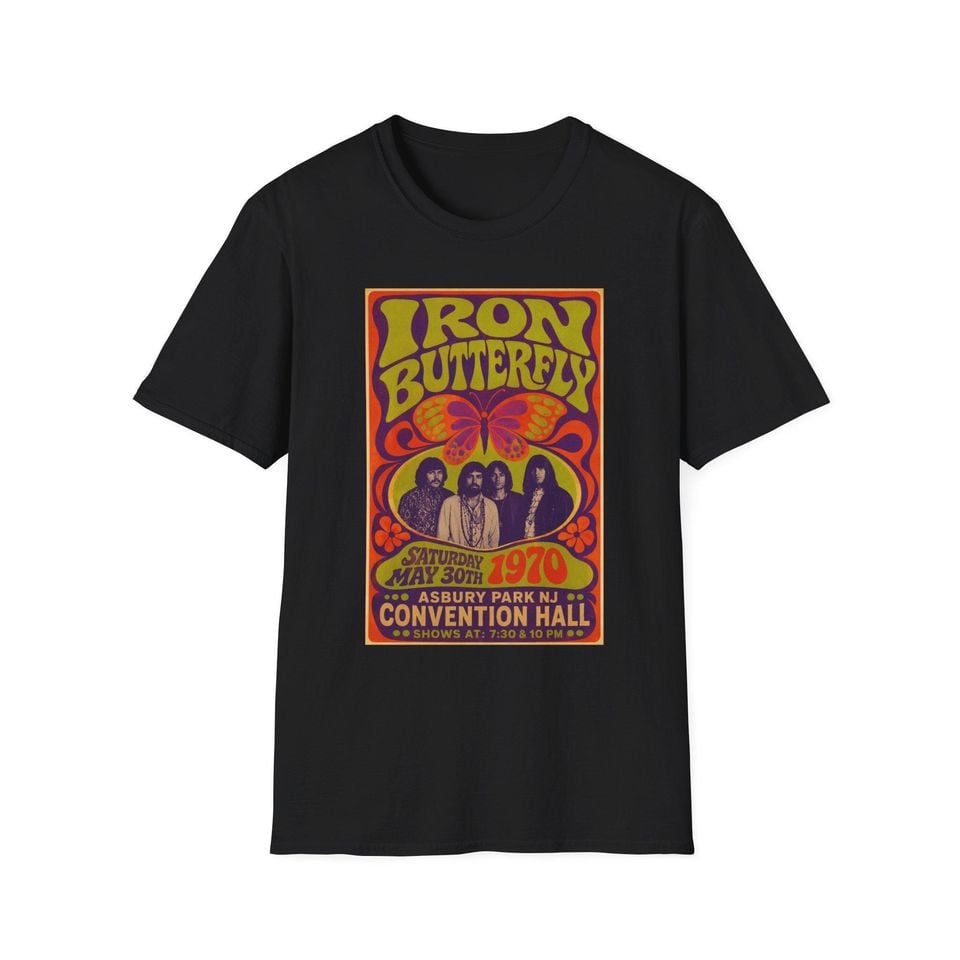 Iron Butterfly psychedelic fan fiction concert poster T-Shirt | 1968 concert