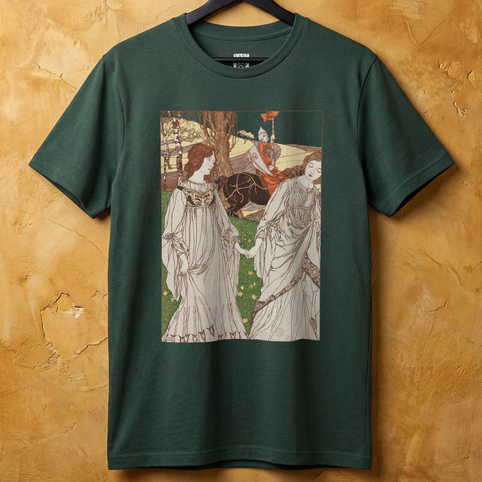 The Passer-By Art Nouveau T-Shirt (Robert Engels, Lithograph, 1897)