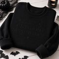 A Little Ray of Pitch Black Sweatshirt - Black On Black Embroidered Sweatshirt - Dark Humor Gift, Funny Introvert Gifts