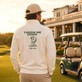 Funny Golf Quarter Zip Pullover, Vintage Golfer Sweatshirt, Golf Gift for Him, Golfer Boyfriend Gift, Throw Me Down For Par