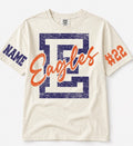 Custom Spirit Shirt, Personalized Team Tee, Custom Initial Shirt with Number & Sleeve Print, Game Day Shirt, Comfort Colors Tee
