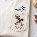 Comfort Colors Embroidered Mouse Ghost Balloon Shirt, Halloween Boo To You Pocket Tee, Magical Land Matching Party, Halloween Trip Gift