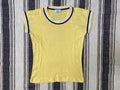 XS, 1970s Yellow Baby Doll Shirt