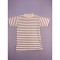 Vintage 70s Never Iron by Campus Striped Mock Neck Knit Shirt USA Youth 16