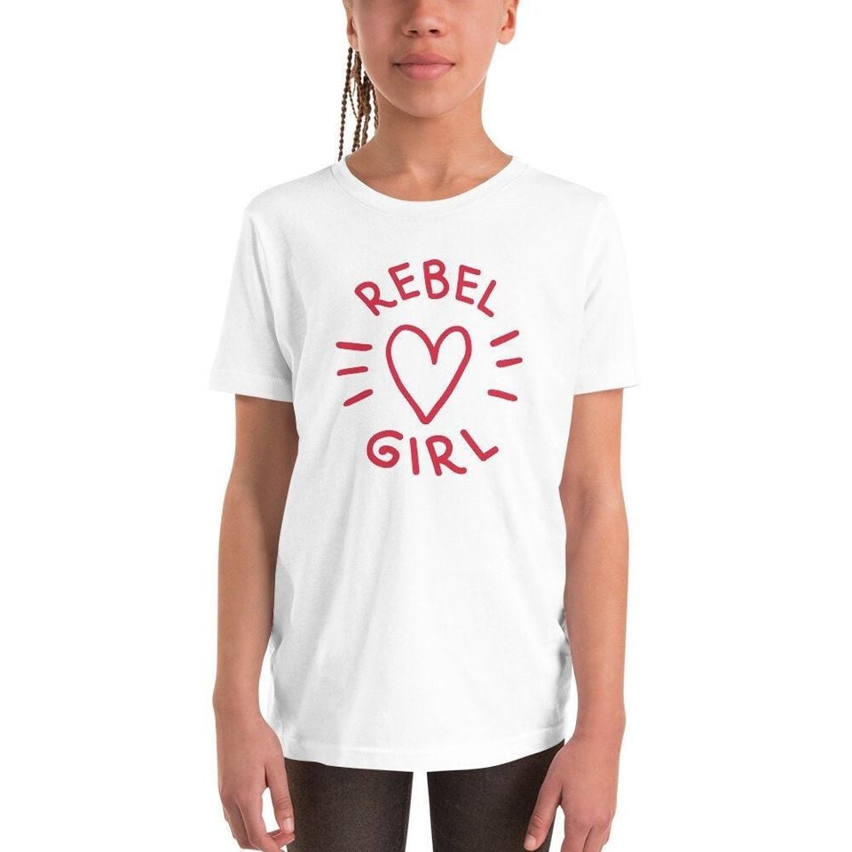 Rebel Girl Shirt / Teen Tween Girl / Vintage 90s Punk Riot Grrrl Style