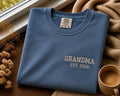 Grandma Est 2026 Embroidered Comfort Colors Shirt, New Grandmother Gift, Pregnancy Announcement Tee, Grandma To Be, First Grandchild Reveal