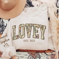 Custom Lovey Sweatshirt - Floral Appliqu Embroidered Lovey Sweater, Personalized Grandma Gift, Lovey Gifts, Mother’s Day, Christmas 2025