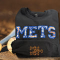 NY Mets Appliqud Embroidered Pullover Crewneck