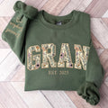 Custom Gran Sweatshirt - Floral Appliqu Embroidered Gran Sweater, Personalized Grandma Gift, Gran Gifts, Mother’s Day, Christmas 2025