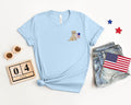 Embroidery Dog Mama Shirt, Embroidery 4th of July Dog Shirt, Embroidered USA Flag T-shirt, Embroidery Independence Day Shirt, Freedom Shirt