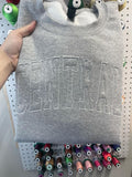 Tone on tone Applique Embroidered Sweatshirt