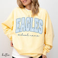 Custom Mascot Sweatshirt, School Spirit Sweater, Personalized Comfort Colors Teacher Crewneck, Custom Back To School Team Name, Game Day