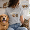 Personalized Dog Embroidery T-Shirt, Custom Pet Photo Tee, Dog Dad Gift Shirt