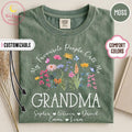 Comfort Colors Custom Grandma Shirt, Personalized Floral Grandma Sweatshirt, Mothers Day Gift, My Favorite People Call Me Grandma T2198