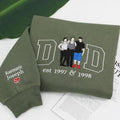 Fathers Day Embroidered Photo Portrait Sweatshirt, Father’s Day Gift for Dad, Personalized Gift from Photo, Personalized Gifts For Dad