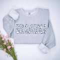 Applique Floral Grandma Sweatshirt, Custom Grandma Embroidered Sweatshirt, Personalized Grandma Crewneck, Gift Grandma Mothers Day Christmas