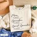 Mom Grandma Great Grandma Est Year Sweatshirt, Custom Mom Grandma Great Grandma Sweatshirt, Gift For Great Grandma Mom, Mothers Day Gift